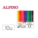 huopakärkiset kynät Alpino AR001089 10 Kappaletta