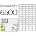 Samoljepljive naljepnice Q-Connect KF15386 Bijela 100 Listovi 38,1 x 21,2 mm