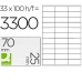 Klebeetiketten Q-Connect KF10640 Weiß 100 Blatt 70 x 25 mm