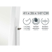 Ogledalo Podni Stalak za Nakit Bijela Drvo MDF (36 x 140 x 36,5 cm)