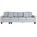 Chaise Longue Sofa DKD Home Decor Lichtgrijs Polypropyleen Modern 244 x 146 x 81 cm