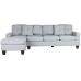 Chaise Longue Sofa DKD Home Decor Lichtgrijs Polypropyleen Modern 244 x 146 x 81 cm