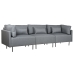 Chaise Longue Sofa DKD Home Decor Grijs Metaal Modern 276 x 152,5 x 84 cm
