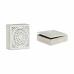 Διακοσμητικό κουτί Λευκό Ξύλο 22 x 7,5 x 22 cm (4 Μονάδες)