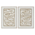 Paveikslas Home ESPRIT Balta Rusvai gelsva Abstraktus Skandinavijos 52,7 x 2,5 x 72,5 cm (2 vnt.)