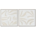 Cuadro Home ESPRIT Blanco Beige Abstracto Escandinavo 83 x 4,5 x 83 cm (2 Unidades)