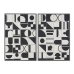 Tavla Home ESPRIT Vit Svart Abstrakt Modern 83 x 4,5 x 123 cm (2 antal)