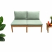 Sofá de Jardim Alma Castanho Verde Acácia 124 x 70 x 77,5 cm