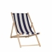 Sun-lounger Jardin Prive Cancale Blue / White Stripes beech wood (132 x 55 x 35 cm)