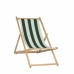 Sun-lounger Jardin Prive Cancale Stripes White/Green beech wood (132 x 55 x 35 cm)