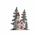 Ornament de Crăciun DKD Home Decor Roșu Lemn Casă 11 x 6 x 38 cm (1 Unități)