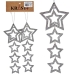 Juldekorationer Silvrig Plast Glitter Stjärna 19 x 0,2 x 23 cm (24 antal)