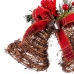 Χριστουγεννιάτικο Στολίδι Κόκκινο Πολύχρωμο PVC ρατάν Κουδούνια 10 x 10 x 22 cm