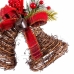 Božićni ukras Crvena Pisana PVC Ratan zvona 10 x 10 x 22 cm