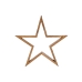 Estrela de Natal Castanho Madeira 50 x 12 x 50 cm Silhueta