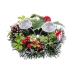 Коледен Свещник Червен Многоцветен Метал Пластмаса Ананаси 15 cm