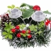 Коледен Свещник Червен Многоцветен Метал Пластмаса Ананаси 15 cm