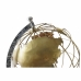 Glob Pământesc DKD Home Decor Maro Auriu* Metal Lemn de mango 20 x 20 x 50 cm