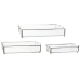 Set van trays DKD Home Decor Transparant Metaal Aluminium Kristal Shabby Chic 31 x 18 x 5,5 cm