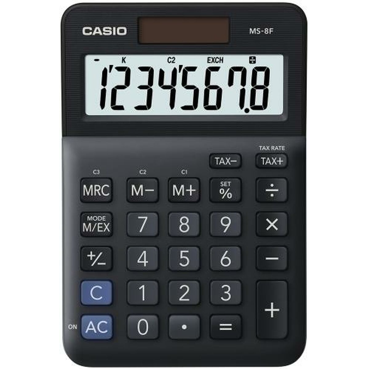 Kalkulators Casio MS-8F Melns Plastmasa