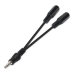 Kabel Audio Jack (3,5 ym) Rozgałęźnik NANOCABLE 15 cm Czarny 15 cm