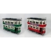 Декоративна фигурка DKD Home Decor Червен Зелен Влак Vintage 28 x 9 x 20 cm (2 броя)