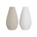 Vaza Home ESPRIT Balta Rusvai gelsva Keramikos dirbinys Tradicinis stilius 24 x 24 x 41 cm (2 vnt.)