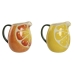 ąsotis Home ESPRIT Keramikos dirbinys Šiuolaikiškas Citrinos Oranžinė (2 vnt.)