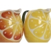 Kανάτα Home ESPRIT Πήλινα Σύγχρονη Λεμονί Πορτοκαλί (x2)