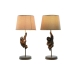 Stolna svjetiljka Home ESPRIT Smeđa Metal Smola 50 W 220 V 26 x 26 x 53,5 cm (2 kom.)