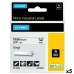 Laminovaná Páska do Tlačiarne Štítkov Rhino Dymo ID1-19 19 x 5,5 mm Čierna Biela Vinyly Samolepiace (5 kusov)