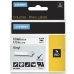 Gelamineerde Tape voor Labelmakers Rhino Dymo ID1-12 12 x 5,5 mm Zwart Wit Lijmen Zelfklevend (5 Stuks)