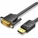 DisplayPort–DVI Adapter Vention HAFBF Fekete 2 m