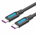 Câble USB-C vers USB-C Vention COTBG Noir 1,5 m
