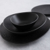 Suppenteller Bidasoa Fosil Schwarz aus Keramik Oval 22 x 19,6 x 4,5 cm (6 Stück)