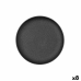 Lapos Tányér Bidasoa Fosil Fekete Kerámia 21,3 x 21,2 x 2,2 cm (8 egység)