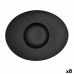 Farfurie Adâncă Bidasoa Fosil Negru Ceramică Oval 27,3 x 22,2 x 5,7 cm (8 Unități)