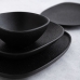 Suppenteller Bidasoa Fosil Schwarz aus Keramik karriert 21,9 x 21,7 x 4,8 cm (6 Stück)