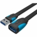 Kabel z rozgałęźnikiem USB Vention VAS-A13-B200 Czarny 2 m (1 Sztuk)