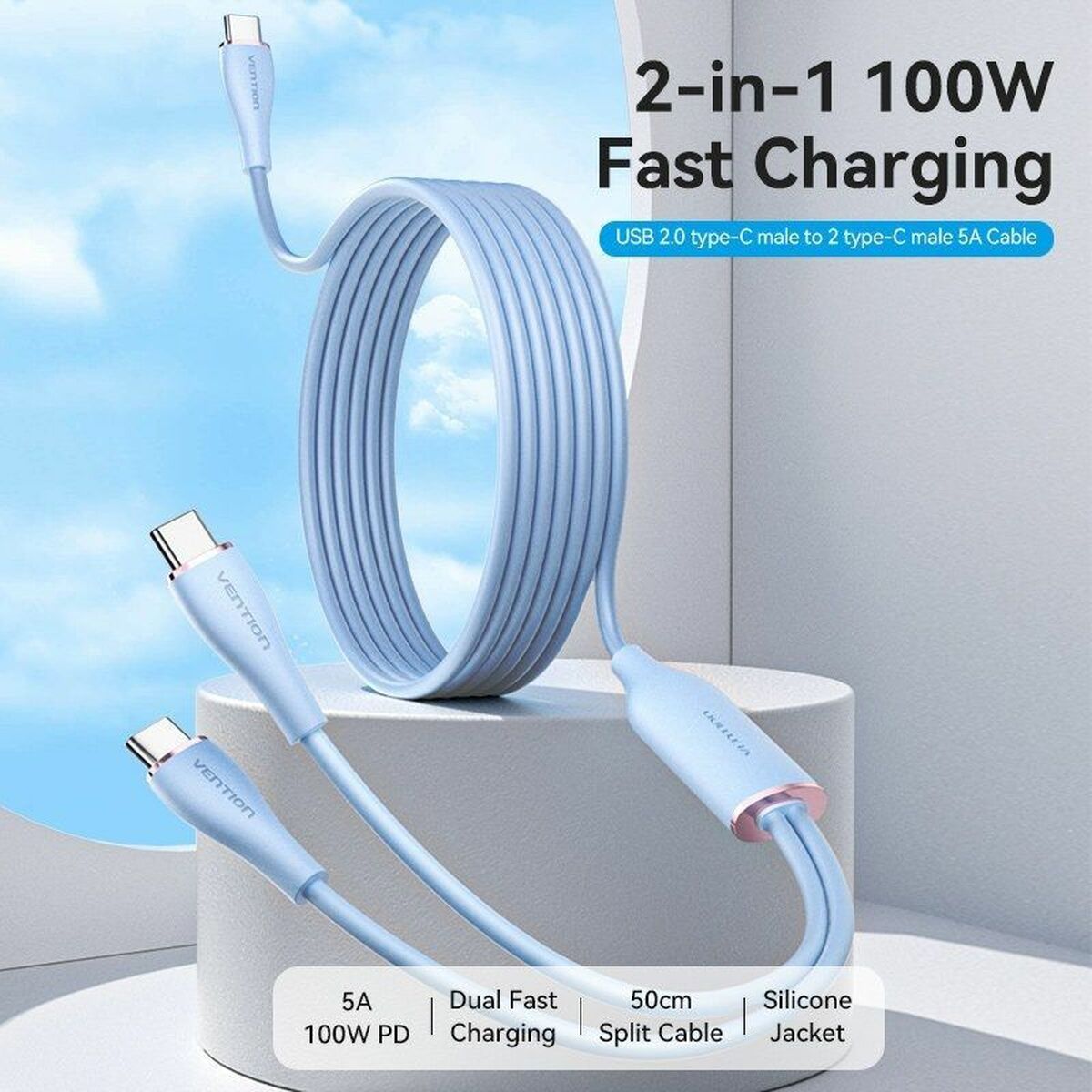 Cabo USB-C Vention CTMSG 1,5 m
