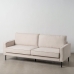 Dreisitzer-Sofa Beige 213 x 87 x 90 cm Metall
