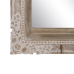 Espelho de parede Branco Bege Cristal Madeira de mangueira Madeira MDF Vertical 61 x 10,79 x 38 cm