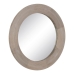 Nástěnné zrcadlo Bílý Přírodní Sklo mangové dřevo Dřevo MDF Vertikální Kulatý 91,5 x 3,8 x 91,5 cm