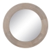 Specchio da parete Bianco Naturale Cristallo Legno di mango Legno MDF Verticale Rotondo 91,5 x 3,8 x 91,5 cm
