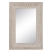 Espelho de parede Branco Natural Cristal Madeira de mangueira Madeira MDF Vertical 71,1 x 5,1 x 101,6 cm