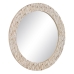 Sienas spogulis Balts Stikls Mango koks 76 x 2 x 76 cm