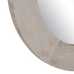 Wandspiegel Wit Natuurlijk Kristal Mangohout Hout MDF Verticaal Cirkelvormig 61 x 2,5 x 61 cm