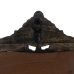Stensko ogledalo Temno rjava Kristal Mangov les Les MDF Vertikalno Krožen 76,2 x 3,8 x 81,3 cm