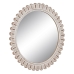 Sienas spogulis Balts Stikls Mango koks 73 x 2 x 73 cm