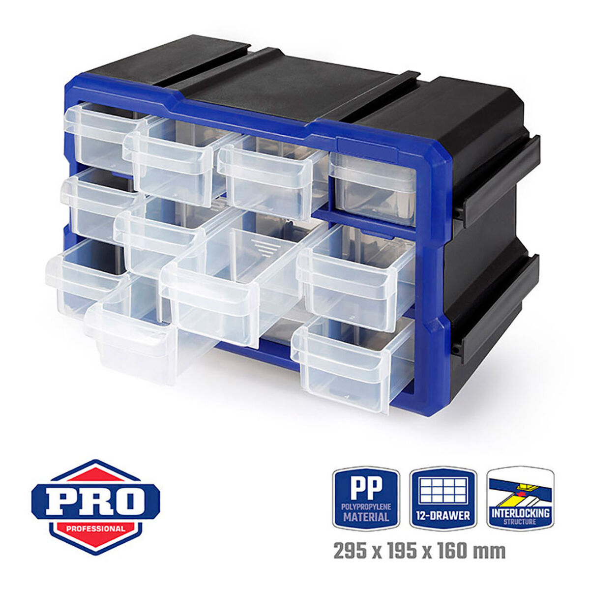 Tool drawer unit Workpro 12 drawers Stackable